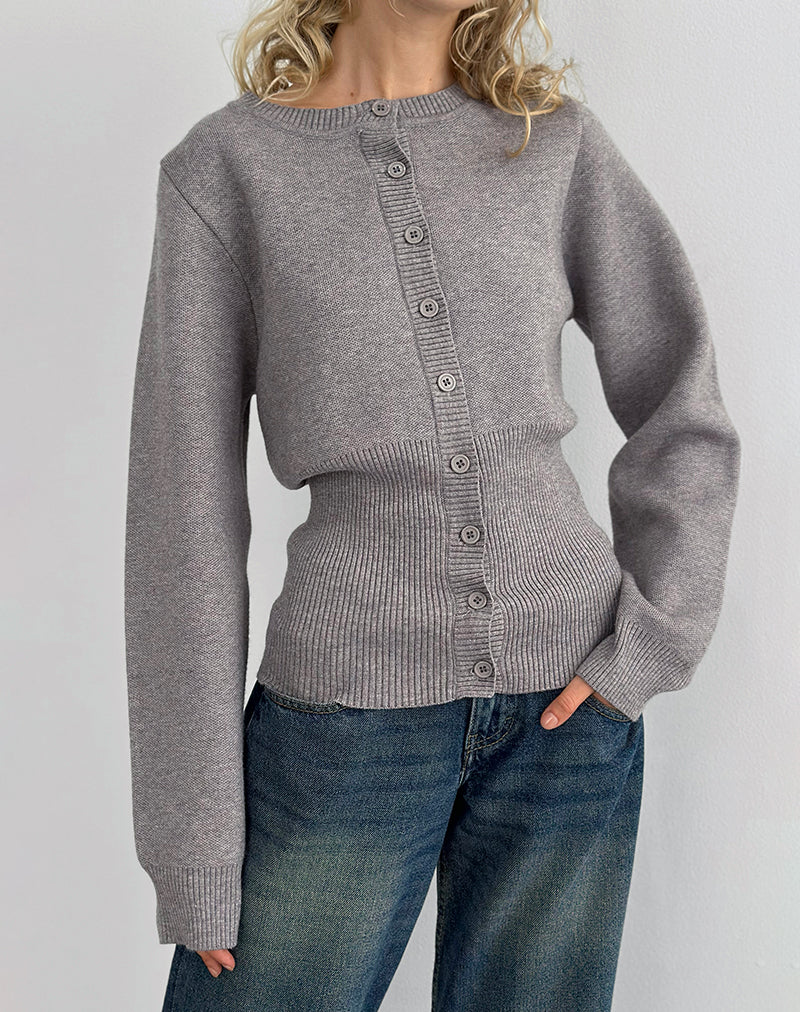 Subra vest met lange mouwen in grijs