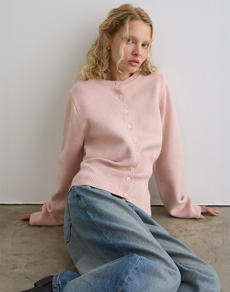 Subra vest met lange mouwen in roze