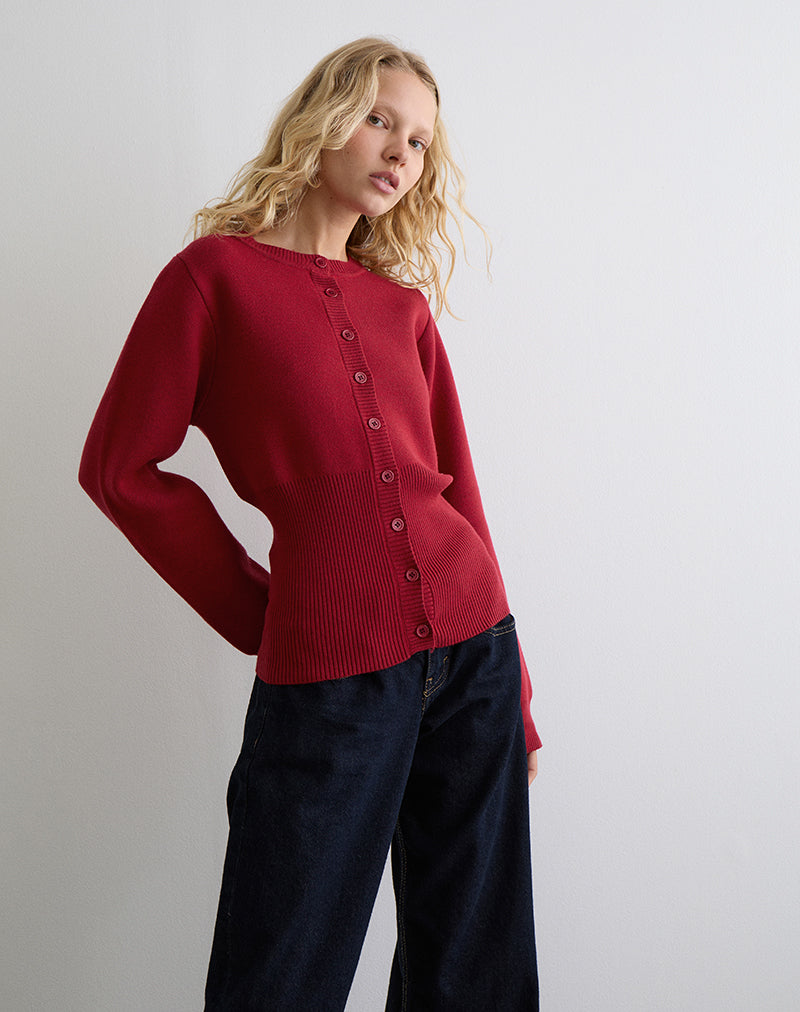 Afbeelding van Subra Vest met lange mouwen in Rood