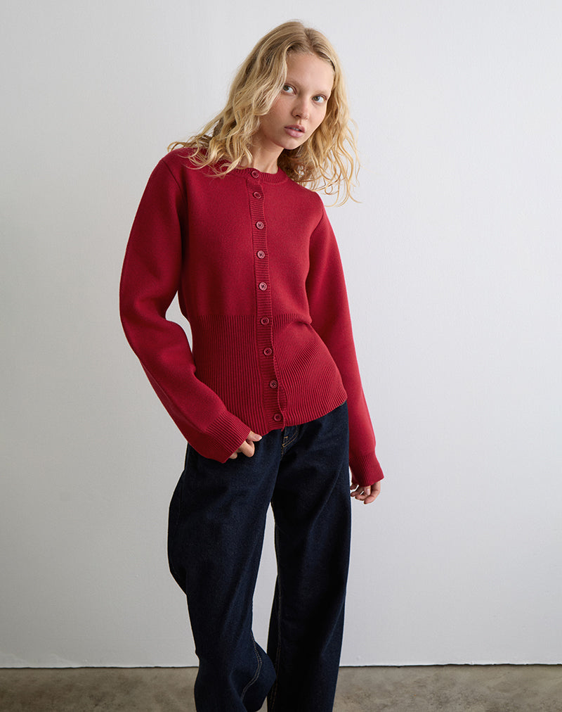 Afbeelding van Subra Vest met lange mouwen in Rood