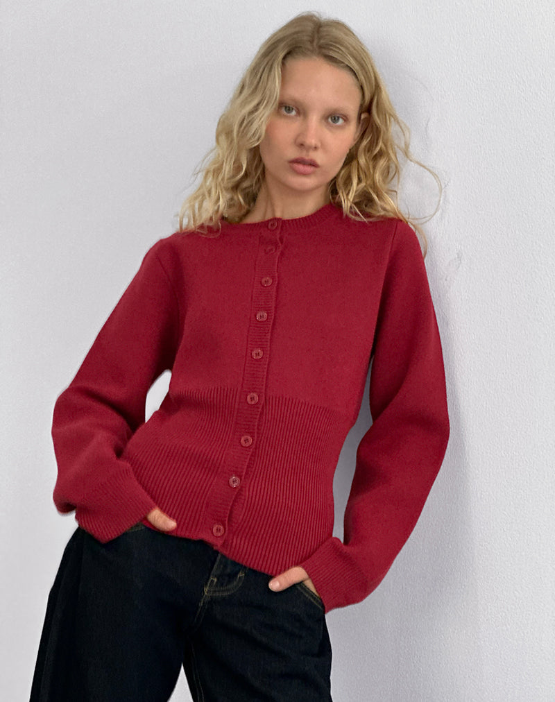 Afbeelding van Subra Vest met lange mouwen in Rood