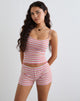Afbeelding van Sunala Cami Top in Stripe Rib Roze en Lila