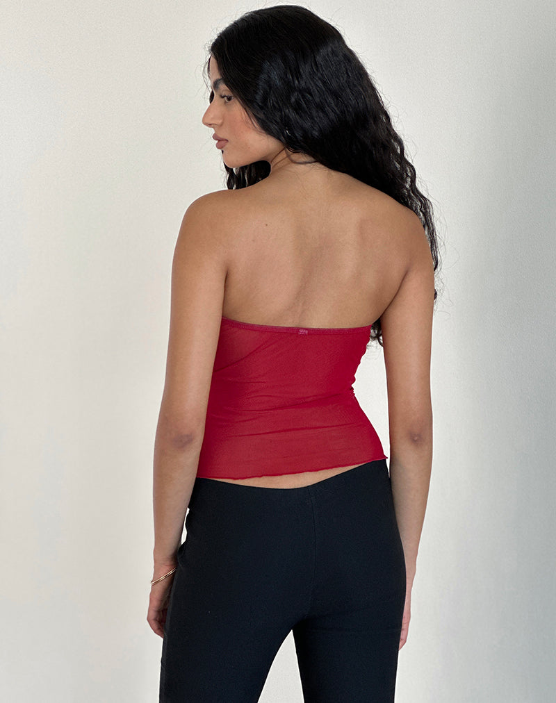 Afbeelding van Sunniva Bandeau Top in Kersenmaas