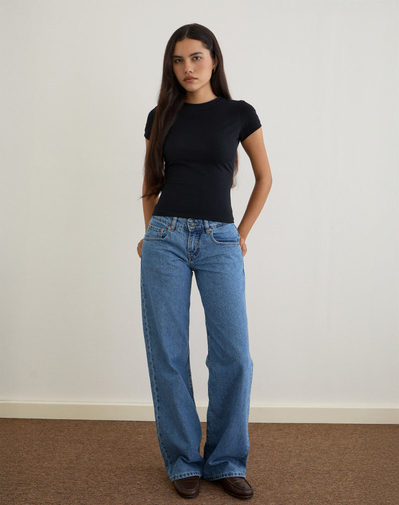 Sutin T-shirt in zwart