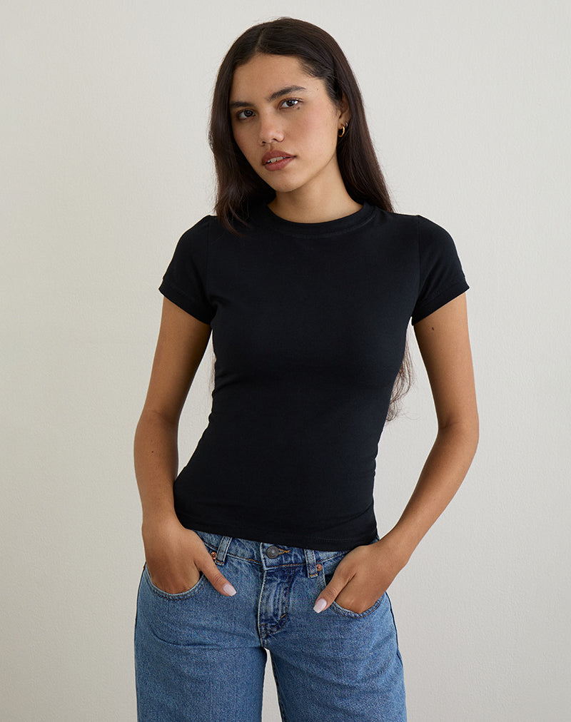 Sutin T-shirt in zwart