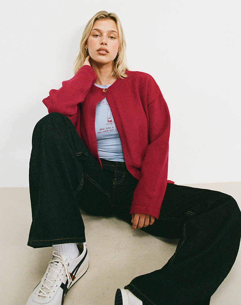 Maureen vest in rood