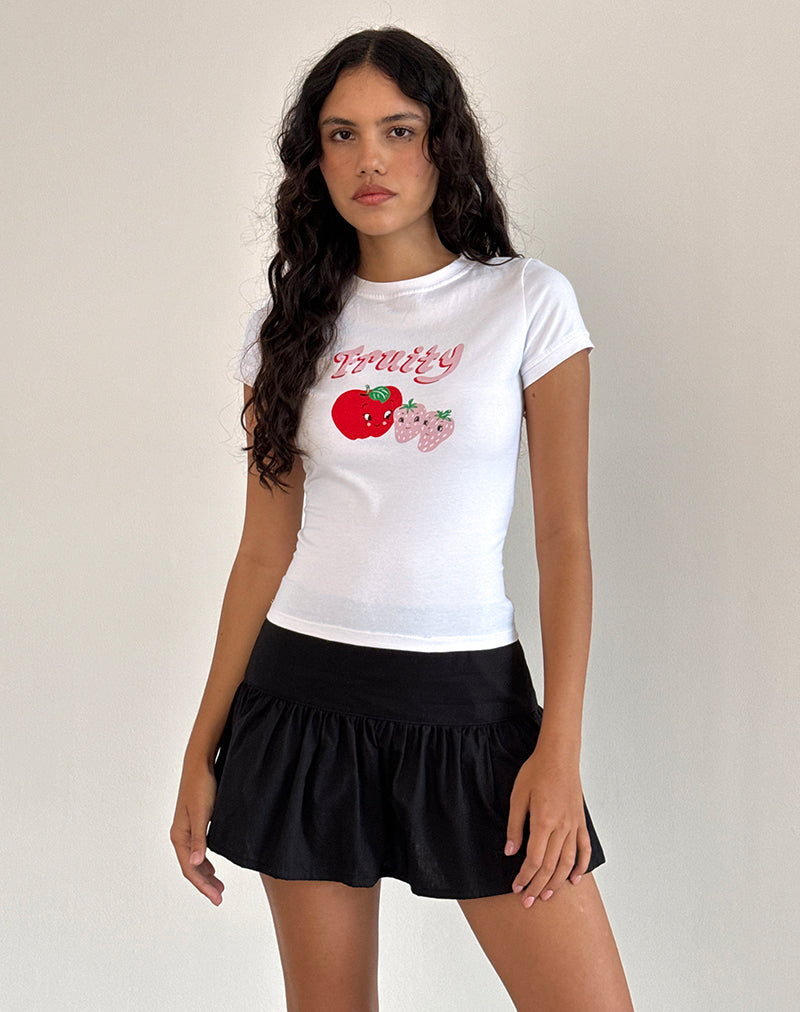 Sutin T-shirt in Wit Fruitig