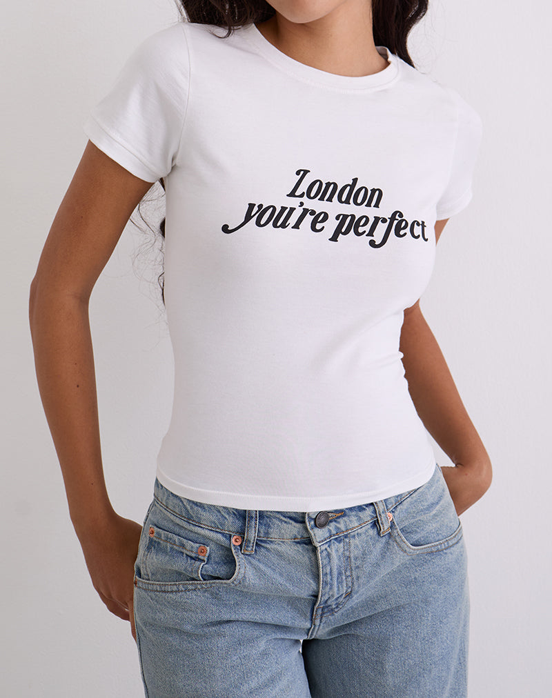 Afbeelding van Limited Edition Londen Je bent perfect T-shirt