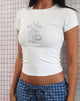 Afbeelding van Sutin T-shirt in wit met See You Next Tuesday slogan