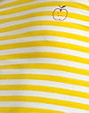 Appelprint geel met witte streep