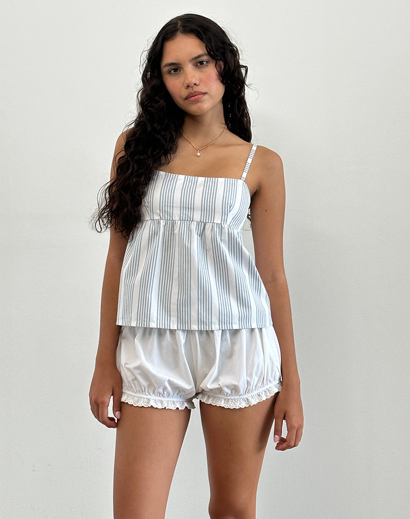 Afbeelding van Svana Cami Top in Verticale Grijze Streep