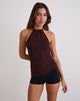 Image Sadra Halter Top in Rayon Jersey Bittere Chocolade