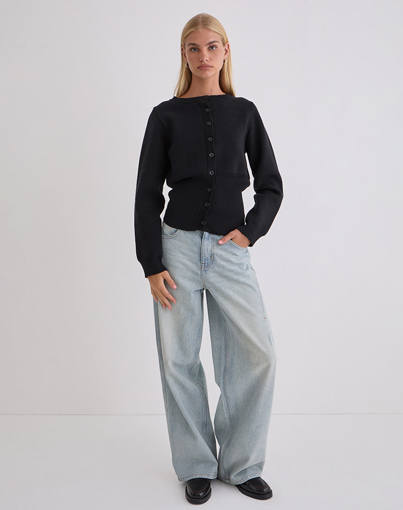 Afbeelding van Subra vest met lange mouwen in zwart