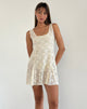 Afbeelding van Tabah Mini Dress in Rose Lace Ivory