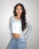Afbeelding van Tabitha vest met stropdas aan de voorkant in Powder Blue