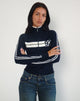 Afbeelding van Takiya Rits Door Jas in Diep Navy met 92 Design