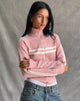 Afbeelding van Talisa Sportief Rits Door Jasje in Knit Roze