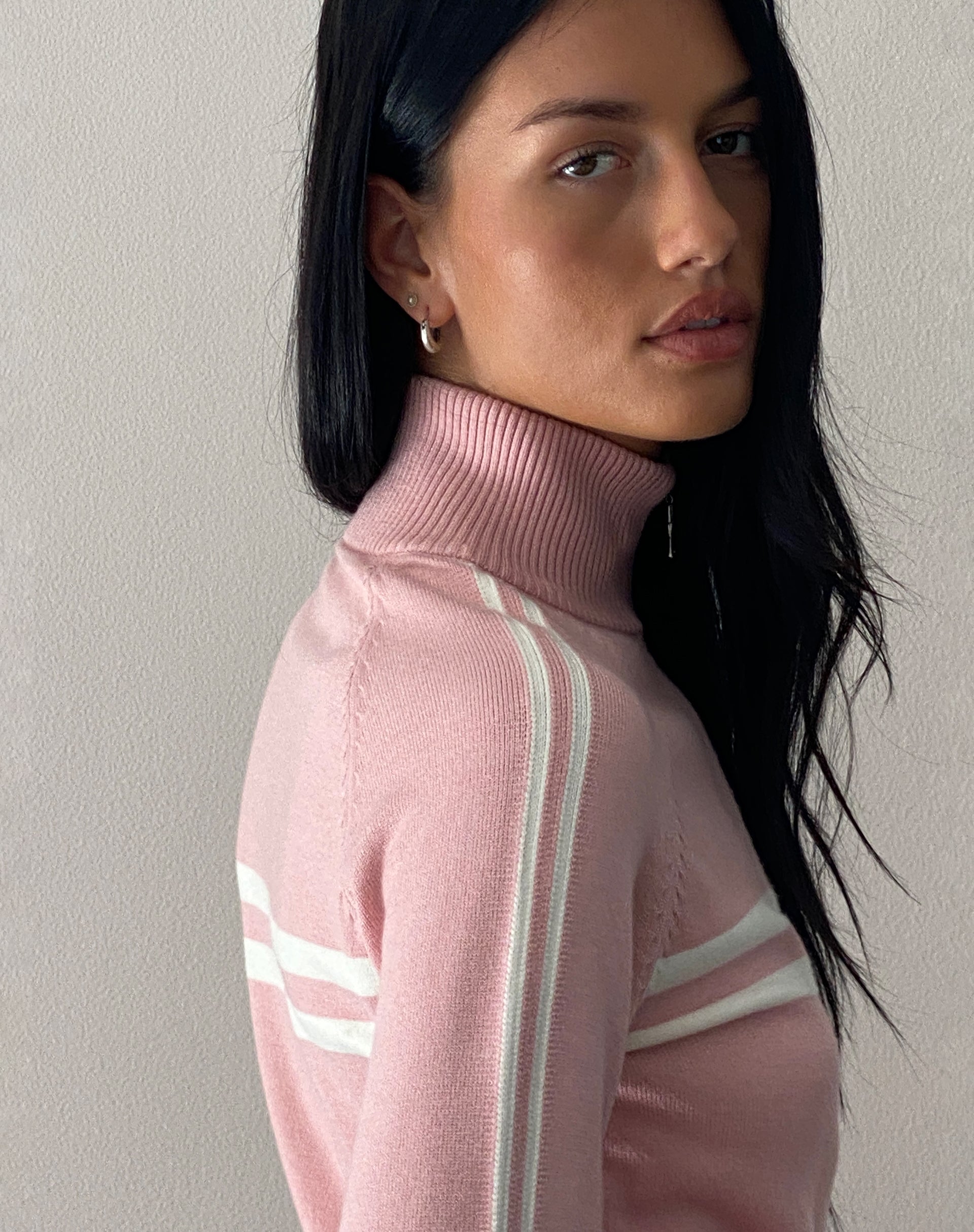 Afbeelding van Talisa Sportief Rits Door Jasje in Knit Roze