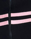  Zwart met roze streep