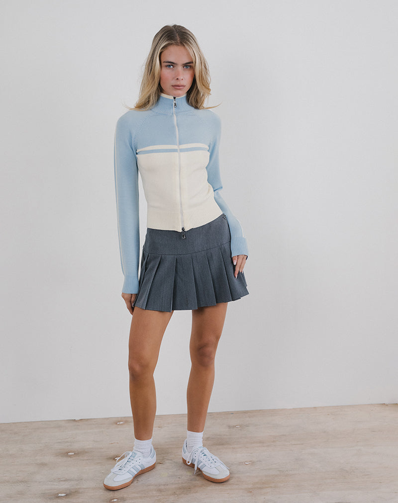 Afbeelding van Talya Jacket in Paneelblauw met Wit