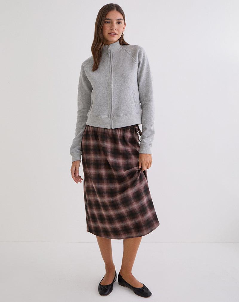 Tamayo Zip Turtleneck Jumper in Grey Marl