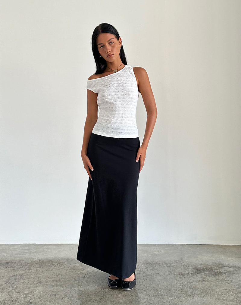 Afbeelding van Tamia Asymmetrische Top in Crinkle Wit