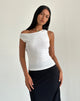 Afbeelding van Tamia Asymmetrische Top in Crinkle Wit