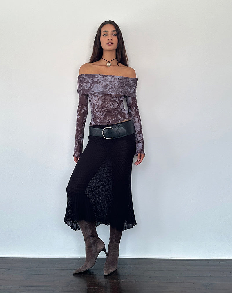 Afbeelding van Noelle Bardot Top in Botanic Sketch Purple