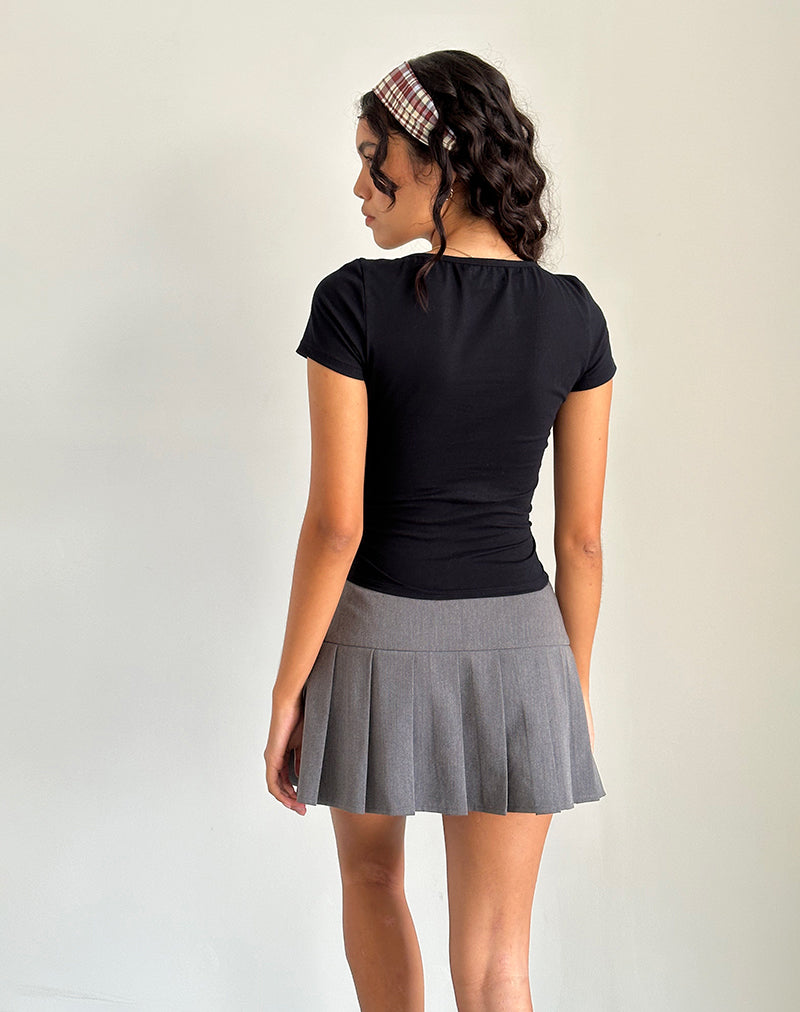Afbeelding van Tasina Top in Zwart met Zwarte Binding
