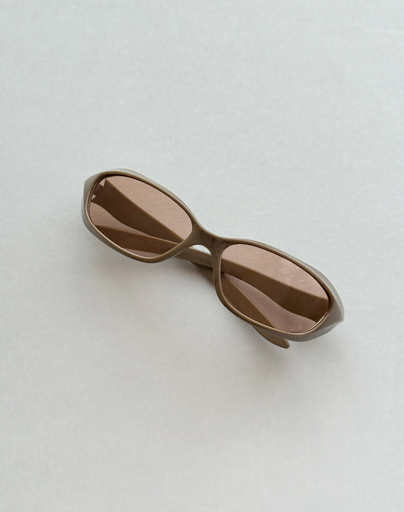 Tatan Wrap Around Zonnebril in Taupe