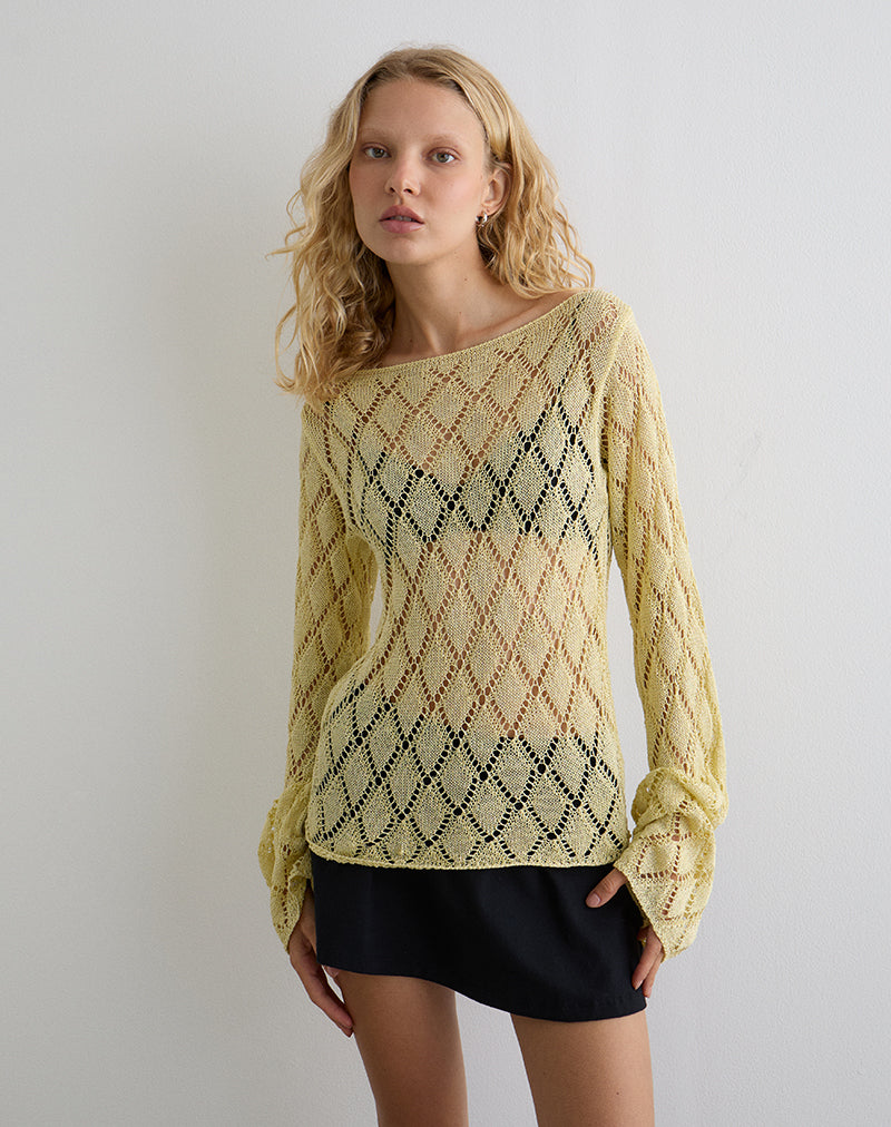 Tate Trui in Metallic Citroen