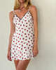 Afbeelding van Tavi Mini Jurk in Wit Roos Polka