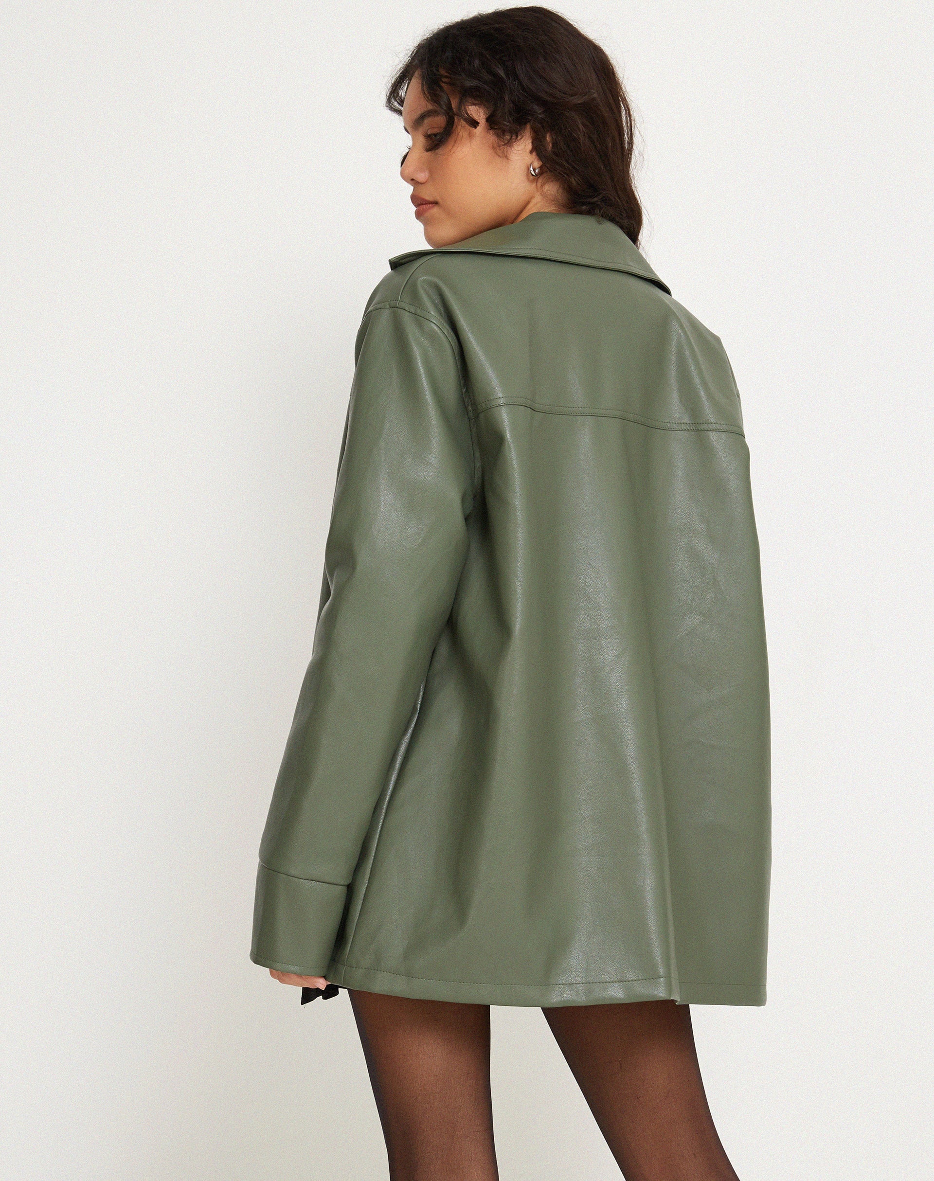 Afbeelding van Tavira Jacket in PU Militair Groen
