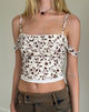 Afbeelding van Tavisha Cami Top in Bruin Stem Flower Flock