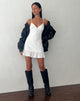 Afbeelding van Tavita Frill Mini Dress in Wit