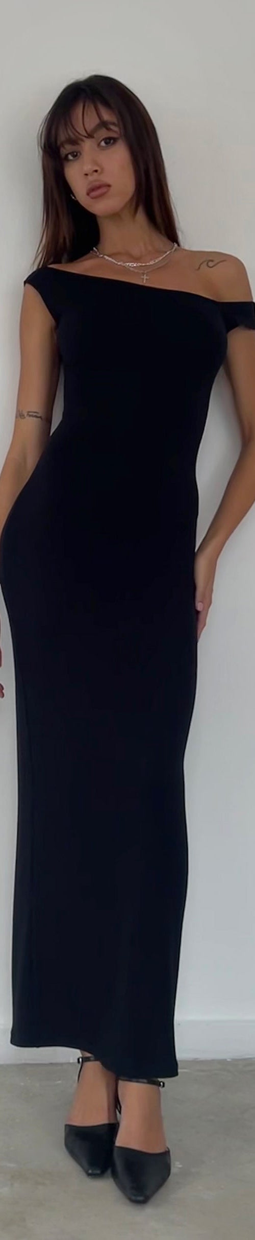 Afbeelding van Tehyun Maxi Dress in Rib Black