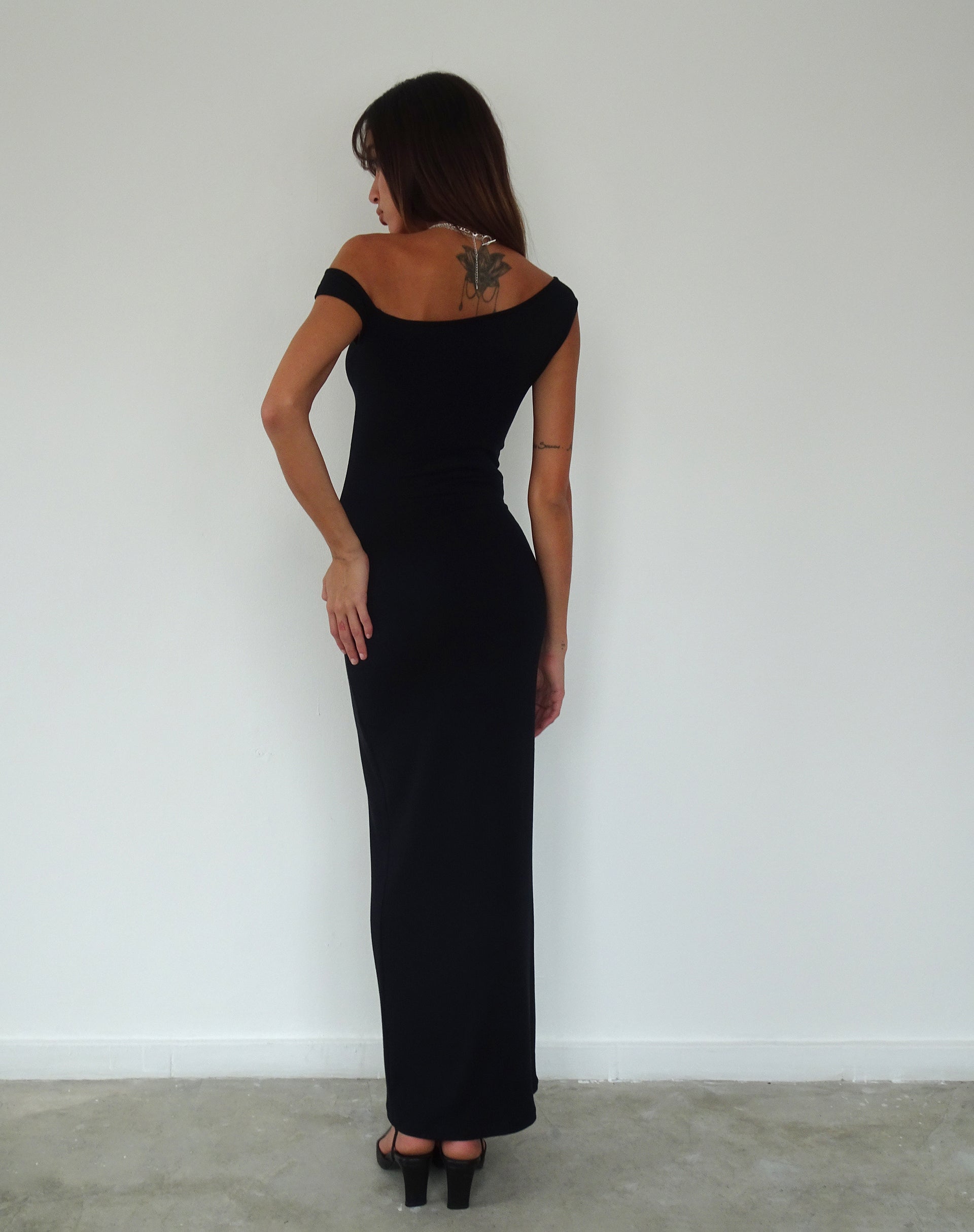 Afbeelding van Tehyun Maxi Dress in Rib Black