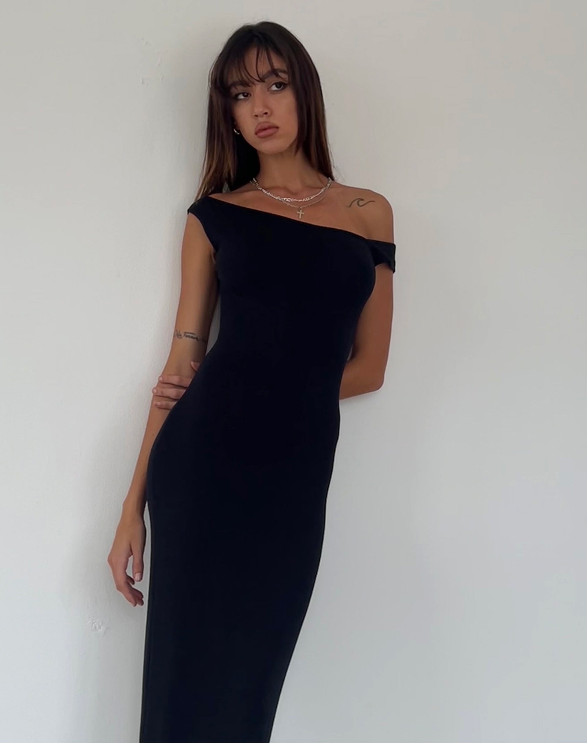 Afbeelding van Tehyun Maxi Dress in Rib Black