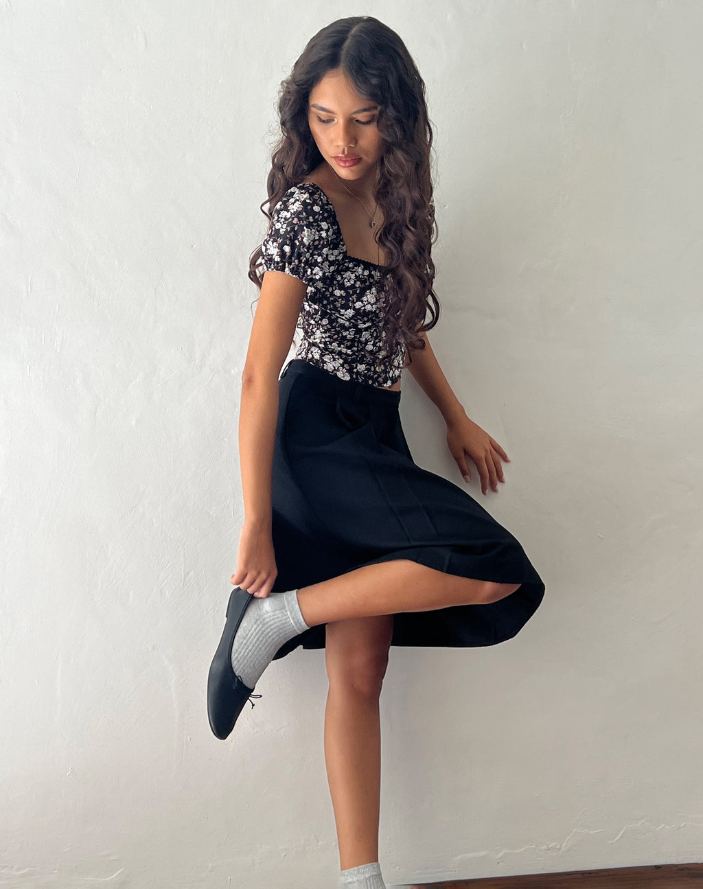 Tezu Sweetheart Top in Donker Wilde Bloem