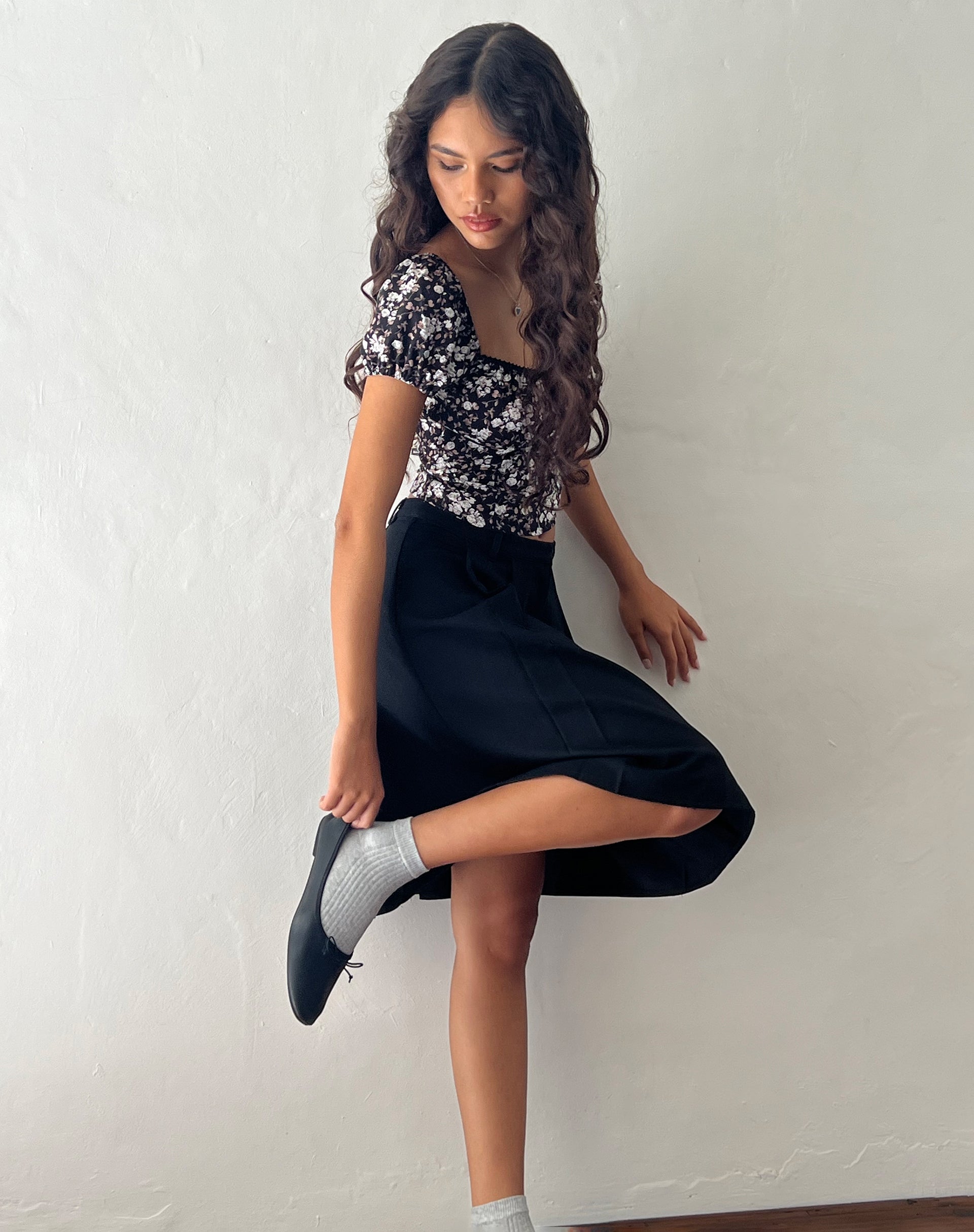 Afbeelding van Tezu Sweetheart Top in Donker Wilde Bloem