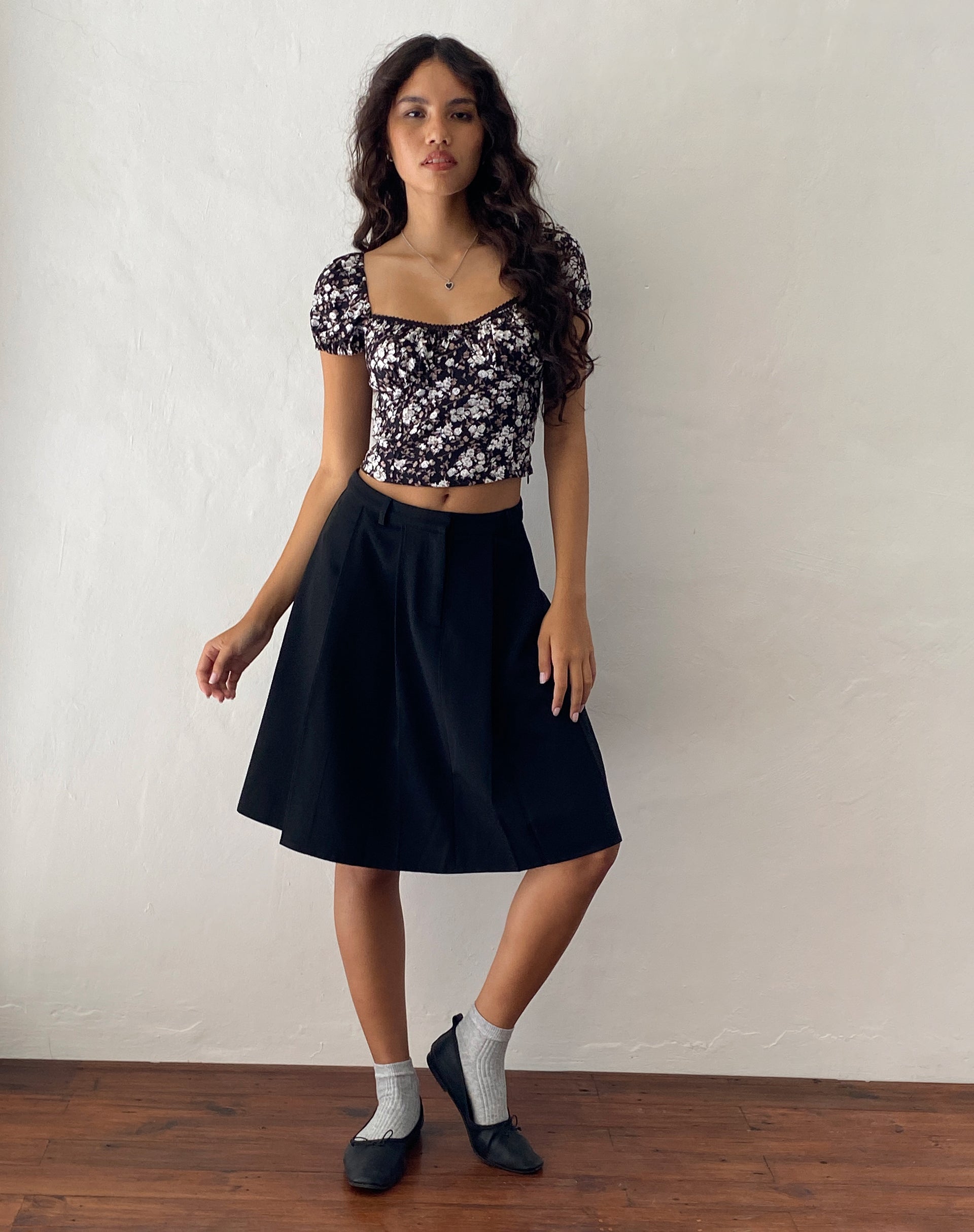 Afbeelding van Tezu Sweetheart Top in Donker Wilde Bloem