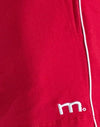  Tango Rood met Off White Piping en M Emb