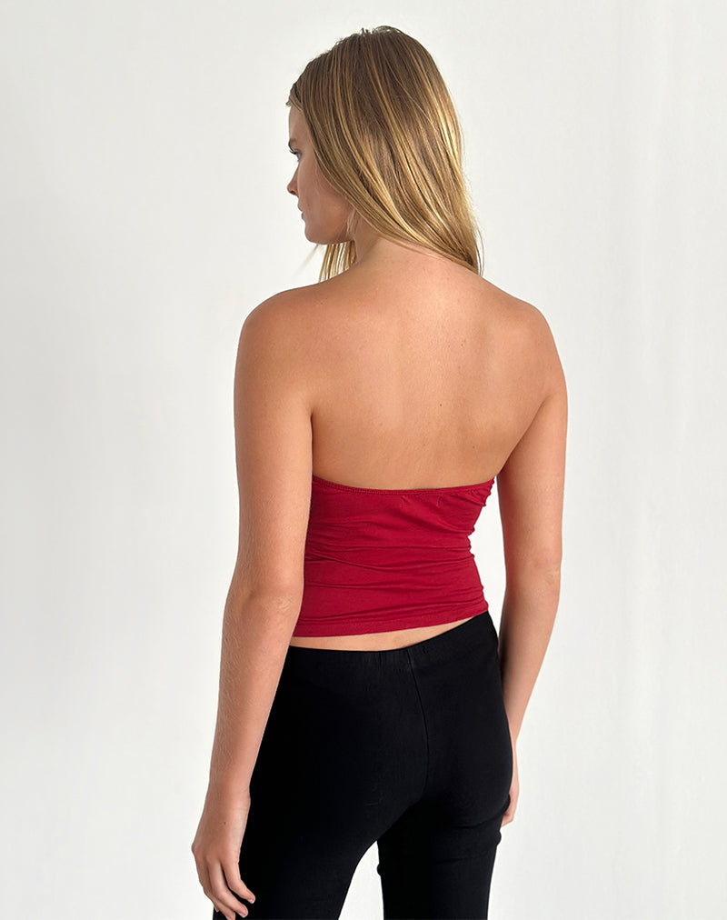 Afbeelding van Tifose Twist Front Top in Adrenaline Rood