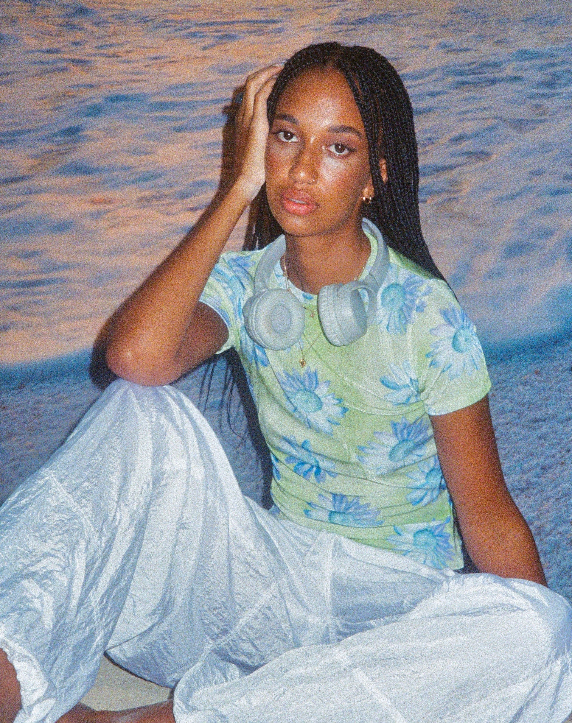 Afbeelding van MOTEL X BARBARA Tika Top in Neon Brushstroke Floral