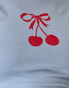Nantucket Blauw met kersenprint