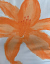 Blauw met oranje geverfde bloem
