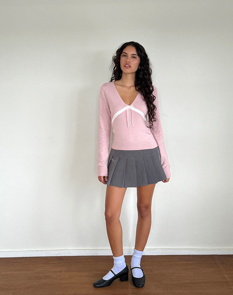 Afbeelding van Tirzah Geborstelde Top in Roze