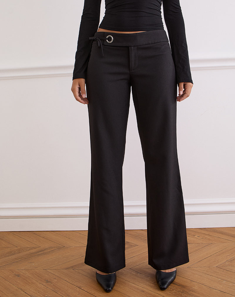 Afbeelding van Tova Tie Tailoring Broek in Zwart