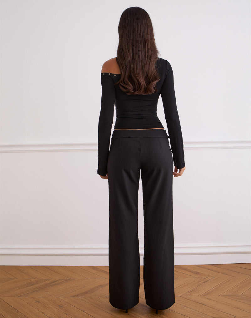 Afbeelding van Tova Tie Tailoring Broek in Zwart