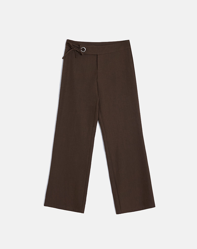 Afbeelding van Tova Tie Tailoring Broek in Chocolade